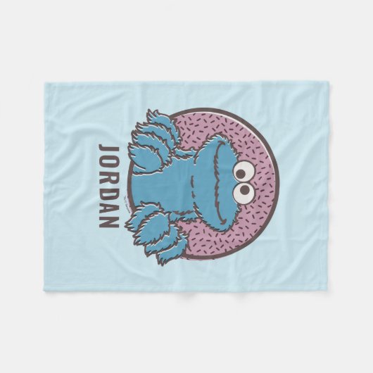 Couverture Polaire Cookie Monster | Om Nom Nom Nom (Devant (Horizontal))