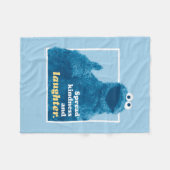 Couverture Polaire Cookie Monster | Propager la gentillesse et le rir (Devant (Horizontal))