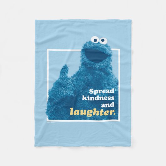 Couverture Polaire Cookie Monster | Propager la gentillesse et le rir (Devant)