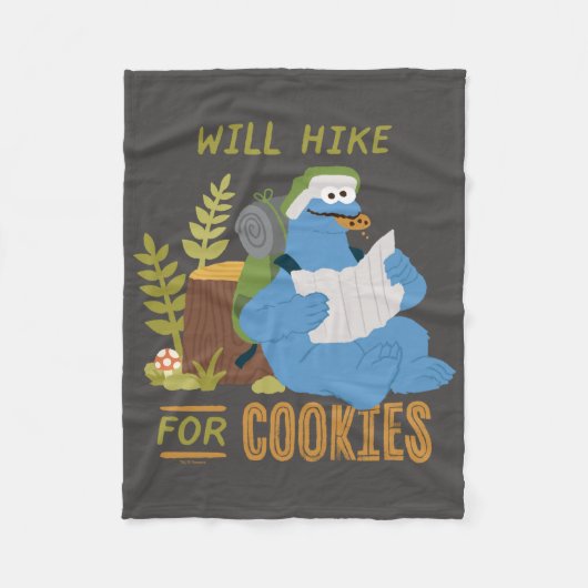 Couverture Polaire Cookie Monster | Randonnée Pour Les Cookies (Devant)