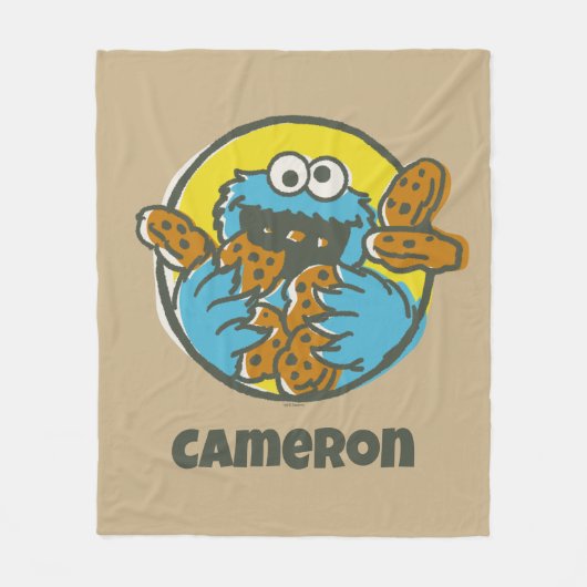 Couverture Polaire Cookie Monster Retro (Devant)