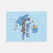 Couverture Polaire Cookie Monster | Tirer sur des cerceaux de basket- (Devant (Horizontal))