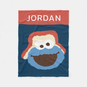 Couverture Polaire Cookie Monster Woodland Face   Ajouter Votre Nom