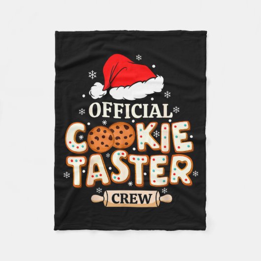 Couverture Polaire Cookie Taster Crew, Funny Christmas Baking Team (Devant)
