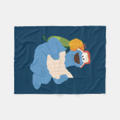 Couverture Polaire Cookies Monster Lire Une Carte (Devant (Horizontal))