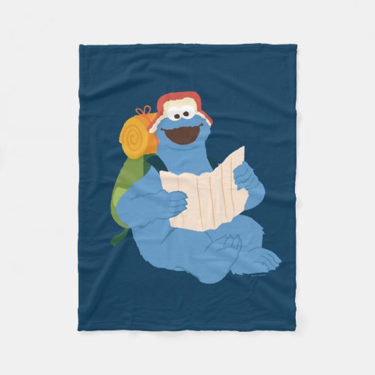 Couverture Polaire Cookies Monster Lire Une Carte (Devant)