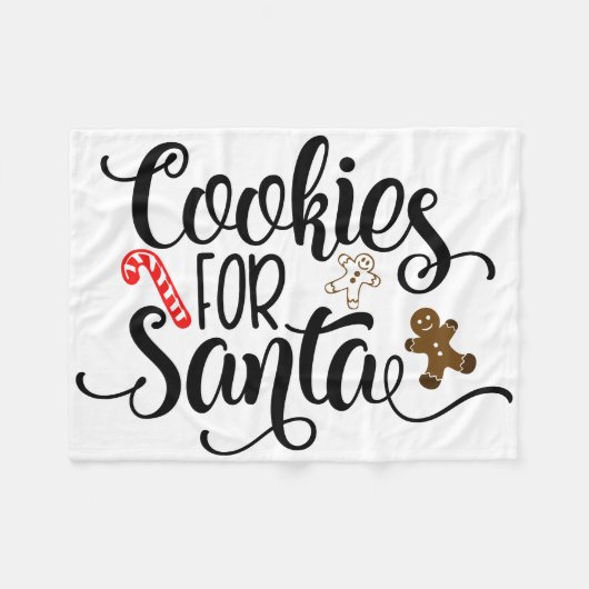 Couverture Polaire Cookies pour Père Noël Fun Christmas (Devant (Horizontal))