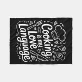 Couverture Polaire Cooking Is My Love Language, Culinary Chef And Kit (Devant (Horizontal))