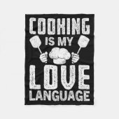 Couverture Polaire Cooking Is My Love Language Funny Chef Quote (Devant)