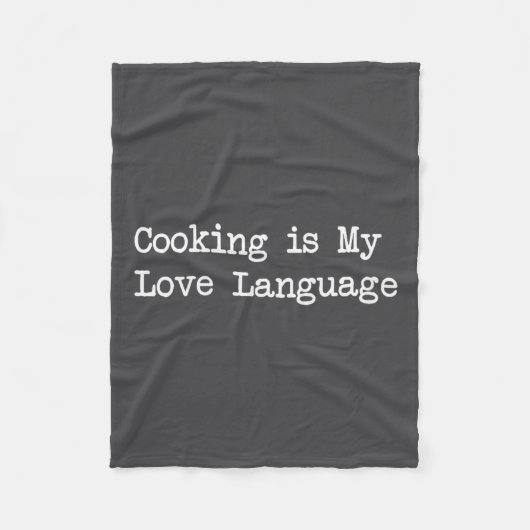 Couverture Polaire Cooking Is My Love Language Funny Quotes (Devant)