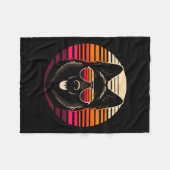 Couverture Polaire Cool allemand berger chien retro Sunset Art Style (Devant (Horizontal))