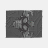 Couverture Polaire Cool Anglais Bulldog Bodybuilder Poids (Devant (Horizontal))