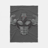 Couverture Polaire Cool Anglais Bulldog Bodybuilder Poids (Devant)