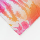 Couverture Polaire Cool Aqua Rouge Bleu Jaune Orange Tie Dye (Coin)
