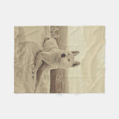 Couverture Polaire Cool Blanc Husky Et Cadeaux De Neige Amateurs (Devant (Horizontal))