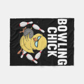 Couverture Polaire Cool Bowler Pour Femmes Filles Dames Bowling Chick (Devant (Horizontal))