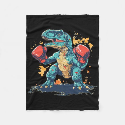 Couverture Polaire Cool Boxing Gloves With Dinosaur  (Devant)