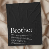 Couverture Polaire Cool Brother moderne noir et blanc amusant