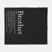 Couverture Polaire Cool Brother moderne noir et blanc amusant (Devant (Horizontal))