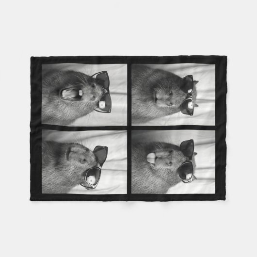 Couverture Polaire Cool Capybara With Sungles Photobooth Funny Rodent (Devant (Horizontal))