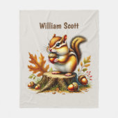 Couverture Polaire Cool chipmunk lovers add name  (Devant)