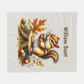 Couverture Polaire Cool chipmunk lovers add name  (Devant (Horizontal))