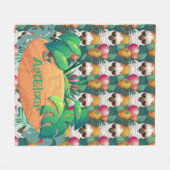 Couverture Polaire Cool Cockatoo portant des tons imprimés (Devant (Horizontal))