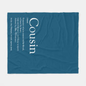 Couverture Polaire Cool Cousin Définition Moderne Bleu Amusant (Devant (Horizontal))