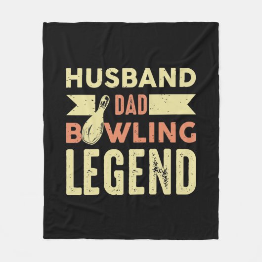Couverture Polaire Cool Dad Husband Bowling Legend  (Devant)