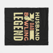 Couverture Polaire Cool Dad Husband Bowling Legend  (Devant (Horizontal))