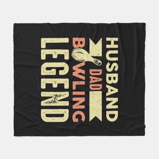 Couverture Polaire Cool Dad Husband Bowling Legend  (Devant (Horizontal))