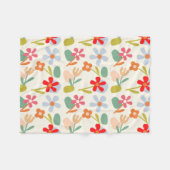 Couverture Polaire Cool D'Apparence Florale Abstraite (Devant (Horizontal))