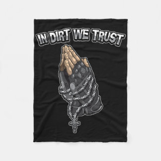 Couverture Polaire Cool Dirt Mountain Bike Quote In Dirt We Trust Bik