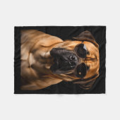 Couverture Polaire Cool Dog Sungles Bullmastiff Funny Look  (Devant (Horizontal))