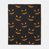 Couverture Polaire Cool effrayant Jack O'Lantern visage motif d'Hallo (Devant)