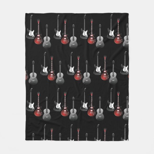 Couverture Polaire Cool Electric Guitars for Music Lovers Gift (Devant)