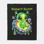 Couverture Polaire Cool espace aliens garçons (Devant)