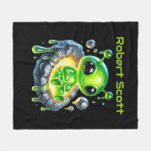 Couverture Polaire Cool espace aliens garçons (Devant (Horizontal))