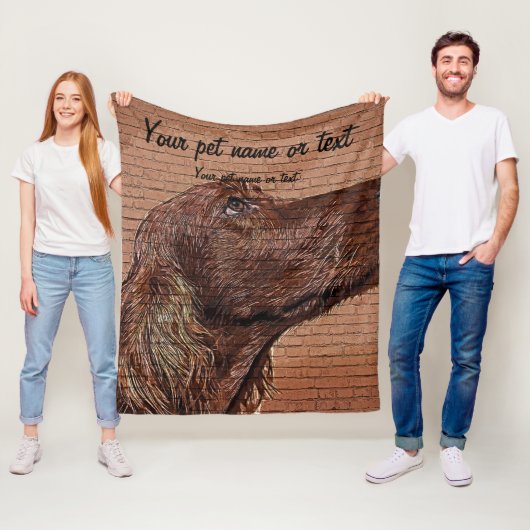 Couverture Polaire Cool et beautiful, Irish Setter Dog (En situation)