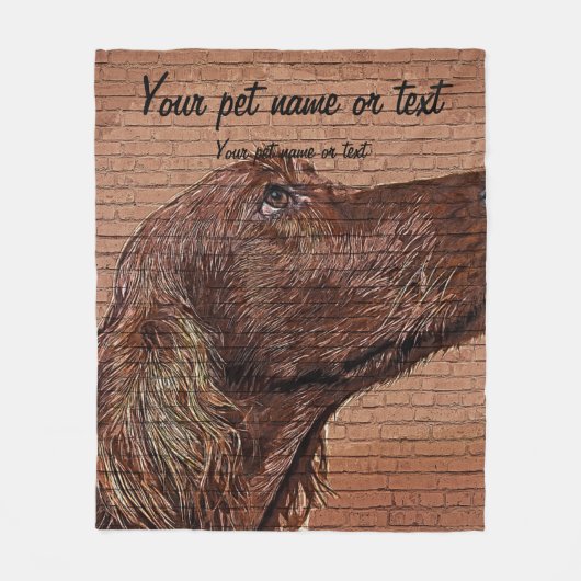 Couverture Polaire Cool et beautiful, Irish Setter Dog (Devant)
