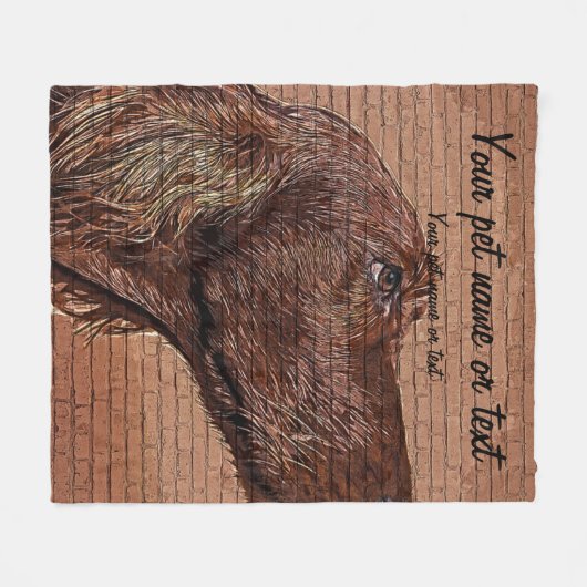 Couverture Polaire Cool et beautiful, Irish Setter Dog (Devant (Horizontal))