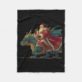 Couverture Polaire Cool Festive Dragon With Riding Santa Claus Look (Devant)