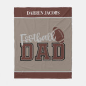 Couverture Polaire Cool Football sport papa ajouter un nom (Devant)