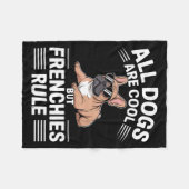 Couverture Polaire Cool French Bulldog Art For Men Women Kids Frenchi (Devant (Horizontal))