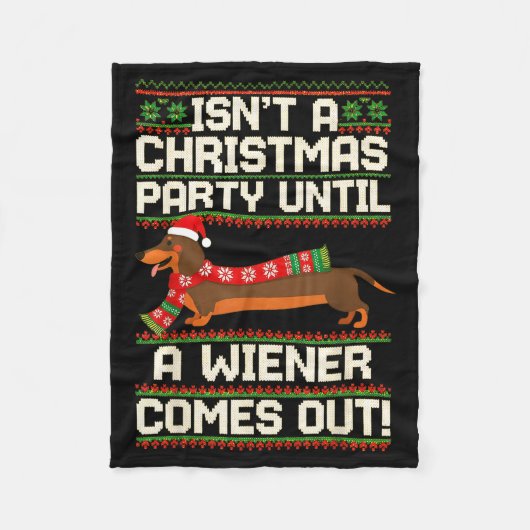 Couverture Polaire Cool Funny Wiener Dog Christmas Dachshund Holiday  (Devant)