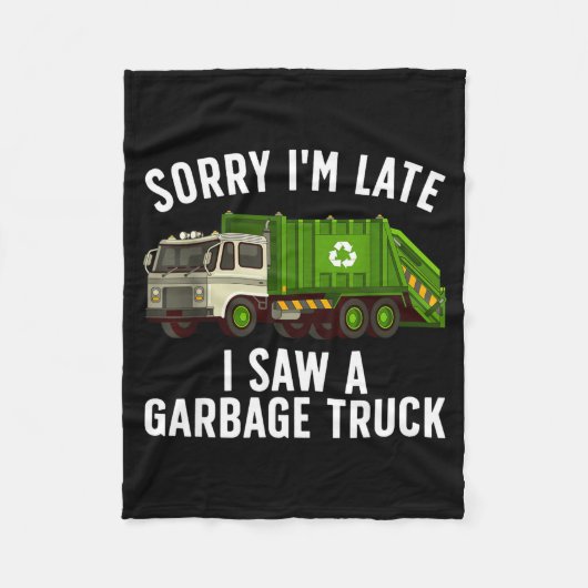 Couverture Polaire Cool Garbage Truck Art For Men Women Kids Garbage  (Devant)