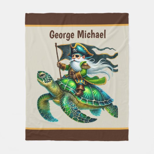 Couverture Polaire Cool garçons pirates amoureux ajouter le nom (Devant)