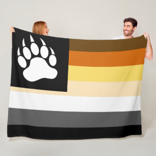 Couverture Polaire Cool Gay Bear Pride Drapeau Bear Pw