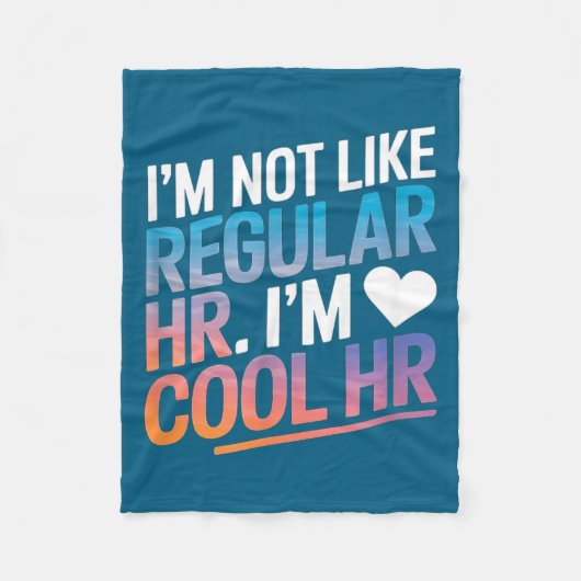 Couverture Polaire Cool Hr Funny Hr Office Quote Human Resources  (Devant)