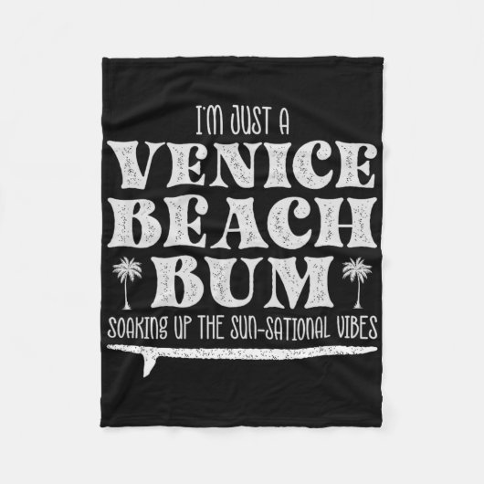 Couverture Polaire Cool, je suis juste un clochard de Venice Beach, a (Devant)